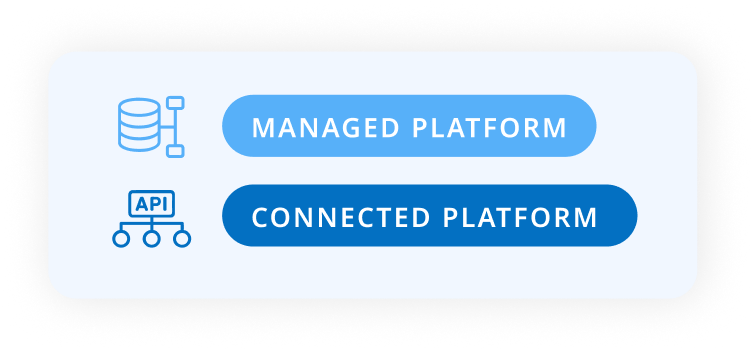 Two website localization deployment options: a managed platform and an API-connected platform